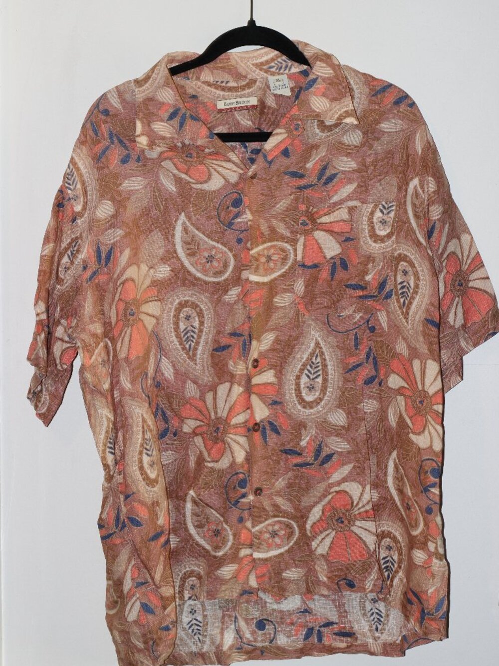 Vintage Barry Bricken 100% linen button up